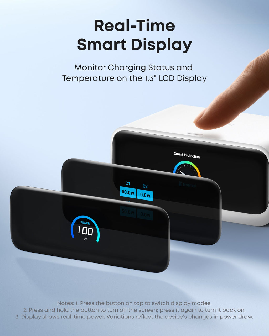 Anker Nano Charging Station 7-in-1 100W with Retractable USB-C Cables & LCD Display