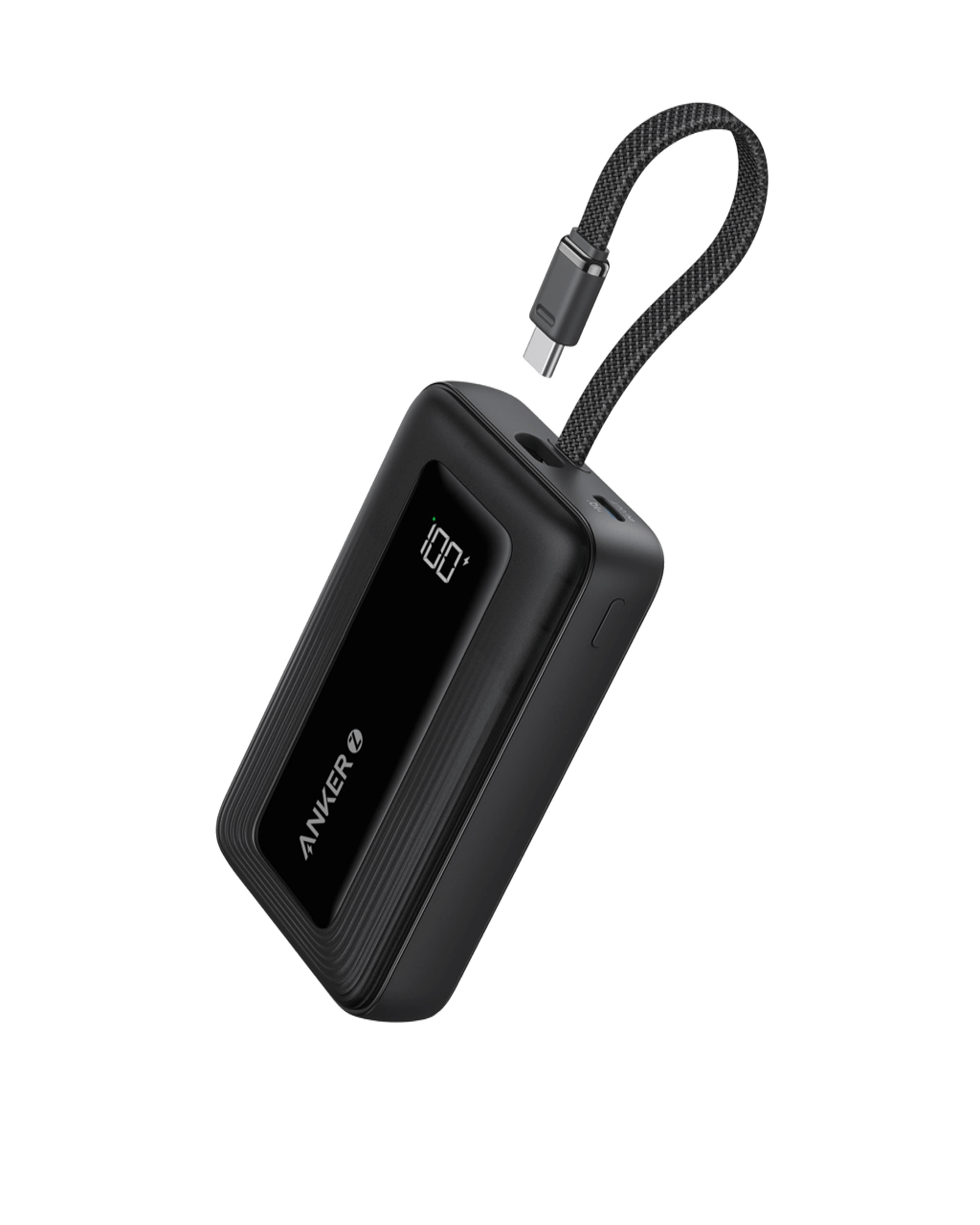 Anker Zolo Power Bank 10000mAh 30W Fast Charging with Built-In USB-C Cable for iPhone & Android
