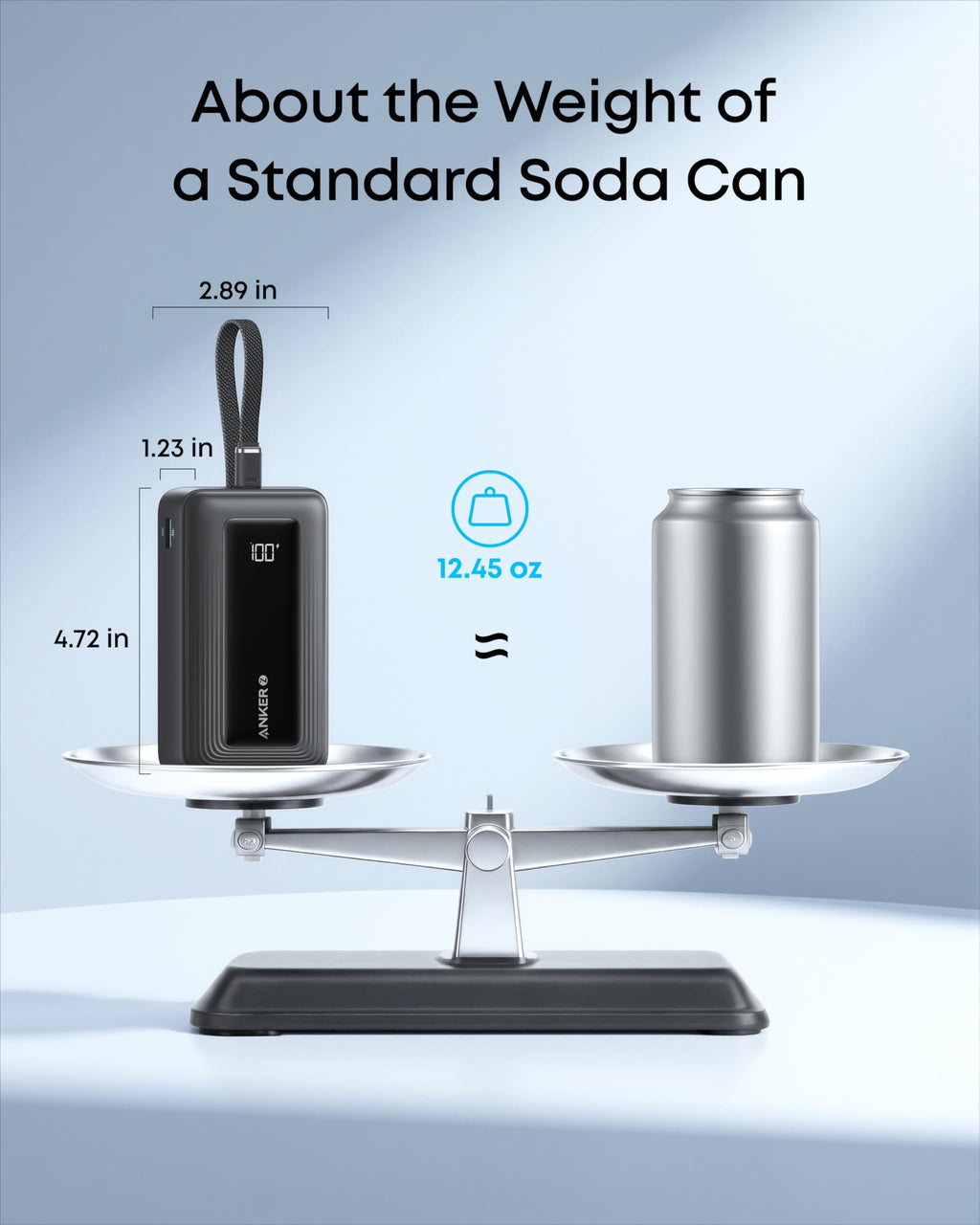 Anker Zolo Power Bank 10000mAh 30W Fast Charging with Built-In USB-C Cable for iPhone & Android