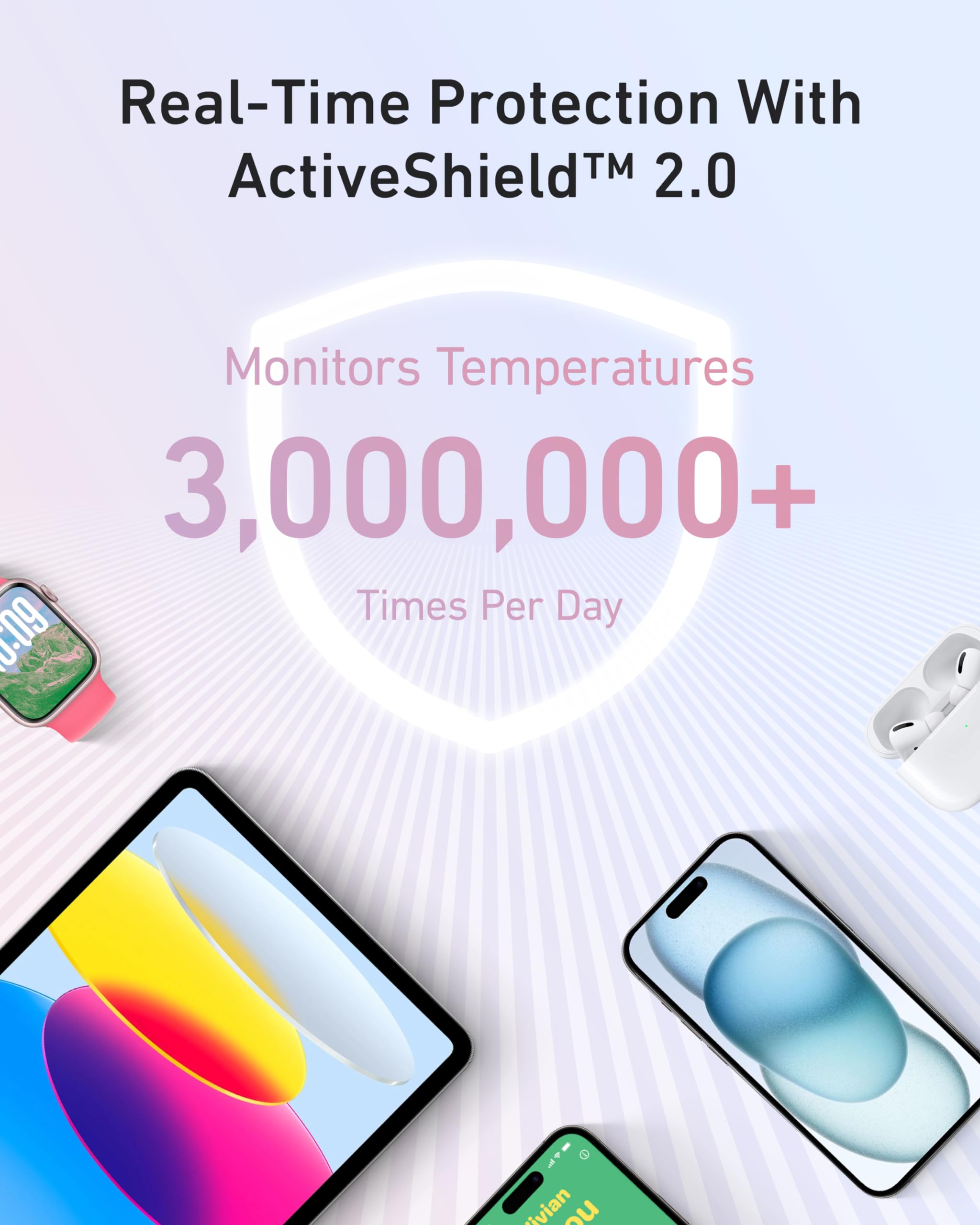 Anker Zolo Power Bank 10000mAh 30W Fast Charging with Built-In USB-C Cable for iPhone & Android