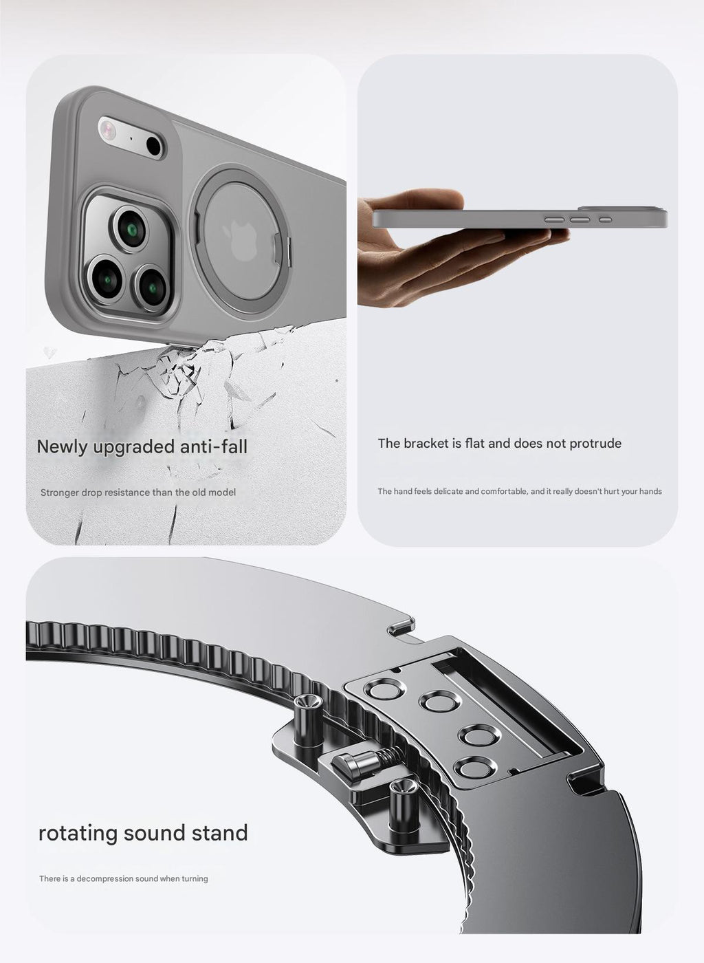 Suitable for Apple Iphone 14/15/16/17 Plus/Air/Pro/Max Magnetic Gear Holder Phone Case