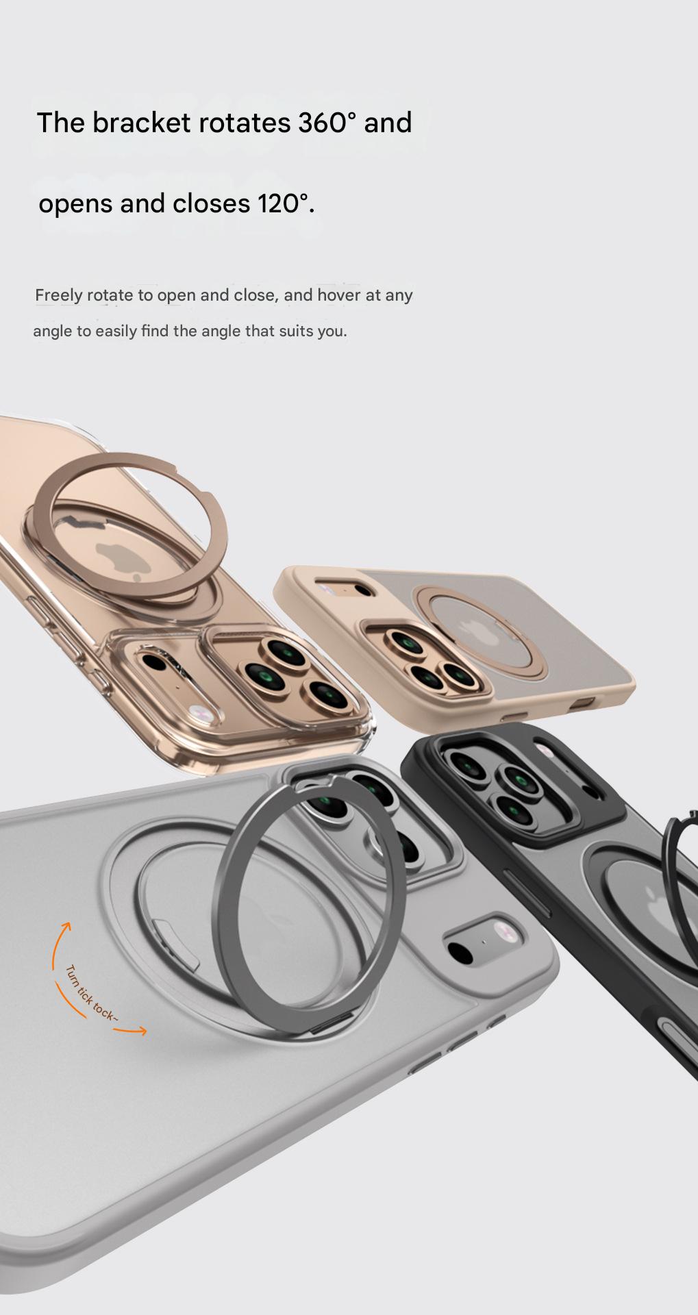 Suitable for Apple Iphone 14/15/16/17 Plus/Air/Pro/Max Magnetic Gear Holder Phone Case